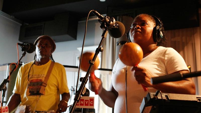 The Garifuna Collective performs in the Soundcheck studio.