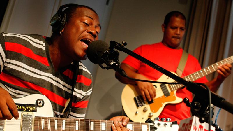 The Garifuna Collective performs in the Soundcheck studio.