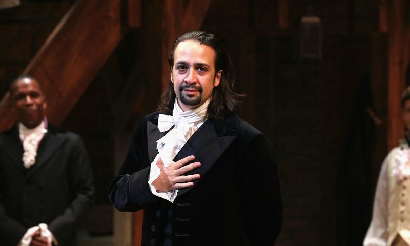 Lin-Manuel Miranda stars as Alexander Hamilton in <em>Hamilton</em> on Broadway