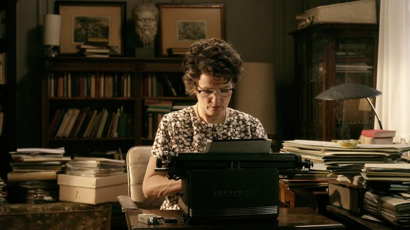 Barbara Sukowa as Hannah Arendt in "Hannah Arendt," a film by Margarethe von Trotta. A Zeitgeist Films release.