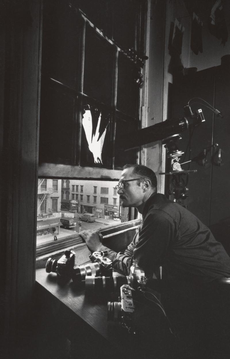 W. Eugene Smith took this self-portrait in front of his fourth floor loft window.