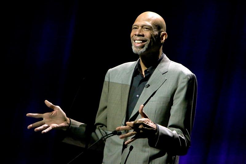 Kareem Abdul-Jabbar speaks onstage during the Thelonious Monk Institute International Jazz Vocals Competition 2015 at Dolby Theatre on November 15, 2015 in Hollywood, California.