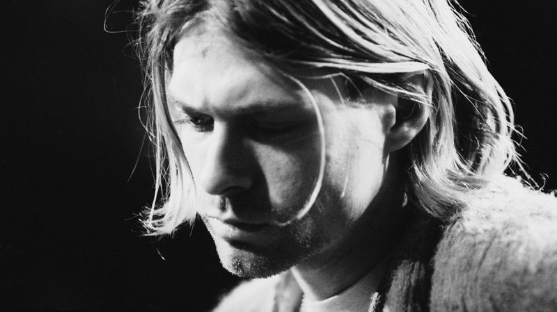 Kurt Cobain performs with Nirvana at a taping of 'MTV Unplugged' in New York on November 18, 1993.