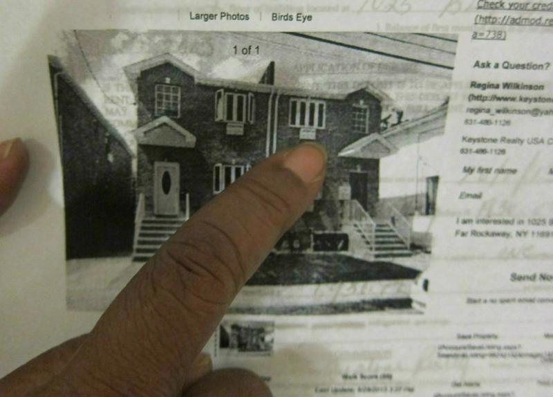The ad for the 2nd floor duplex the family hopes to move into next month.