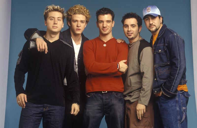 Lance Bass, Justin Timberlake, JC Chasez, Chris Kirkpatrick and Joey Fatone of Nsync pose for a photoshoot circa 1999 in New York City.