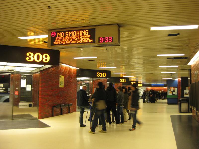Port Authority bus terminal. One-third of all commuters from New Jersey pass through the terminal every day, but the building hasn't kept up with the number of buses or people coming and going.