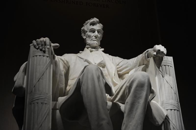 Lincoln Memorial at night.