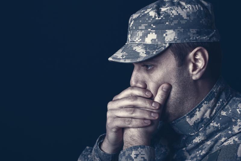 This soldier has mostly gotten over his PTSD from military contract work.
