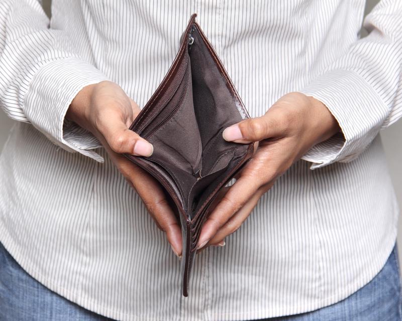 In debt