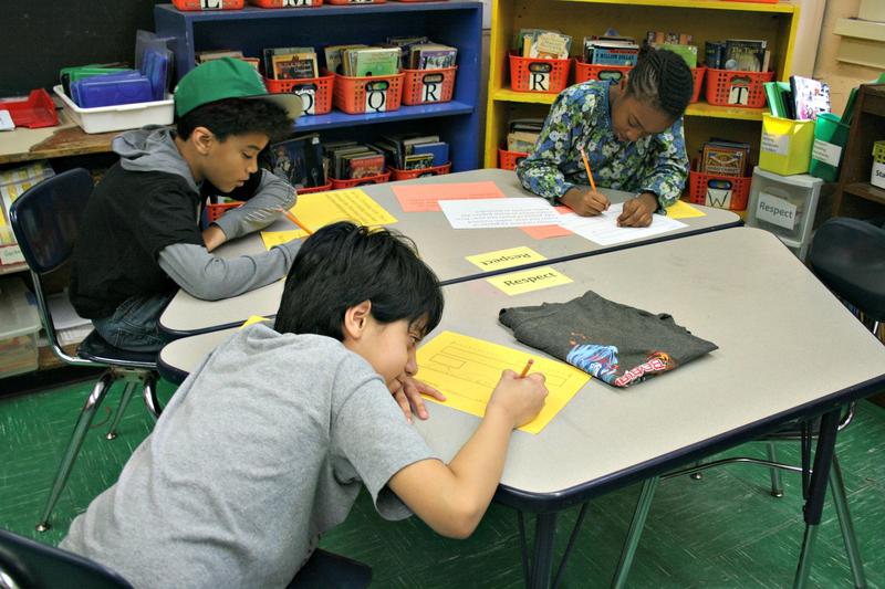 Students at work at Central Park East II in Manhattan