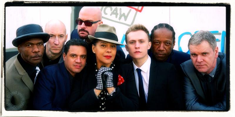 Pauline Black (center) with her band, The Selecter.