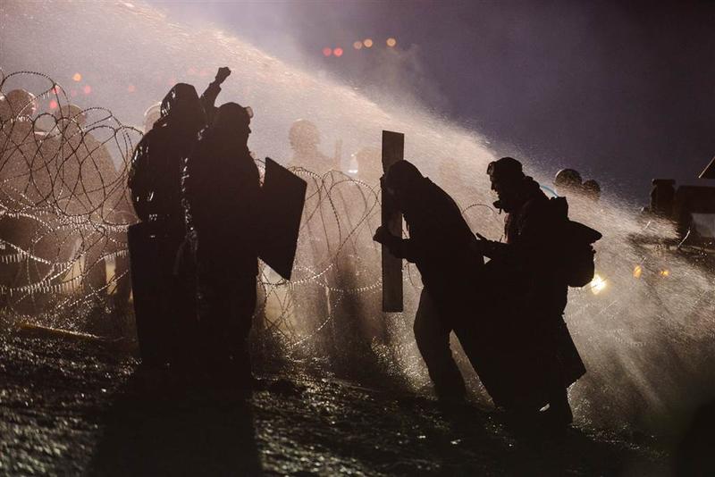 A photo from the protests at the Dakota Access Pipeline, Nov. 20, 2016. Photographer Stephanie Keith chose this as her top photo of the year.