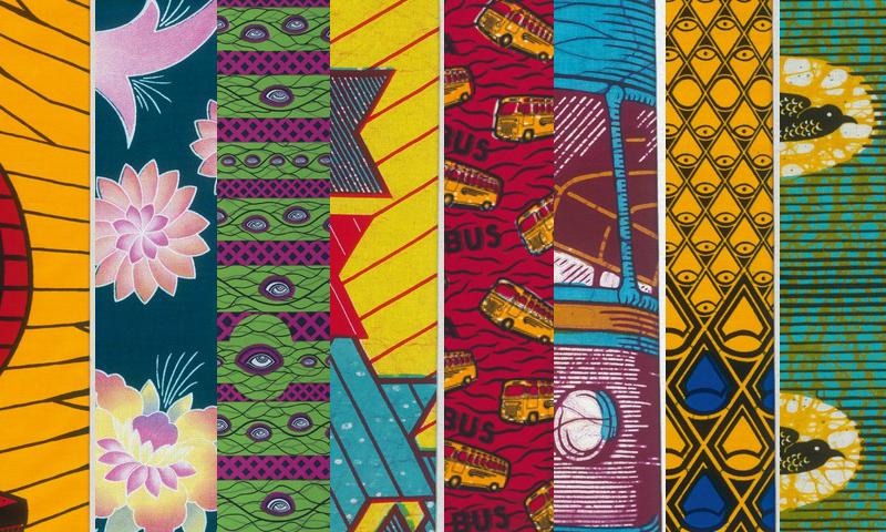 A range of fabric patterns from the Dutch company Vlisco