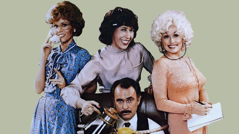 Jane Fonda, Lily Tomlin, Dolly Parton, and Dabney Coleman in 9 to 5 (1980)