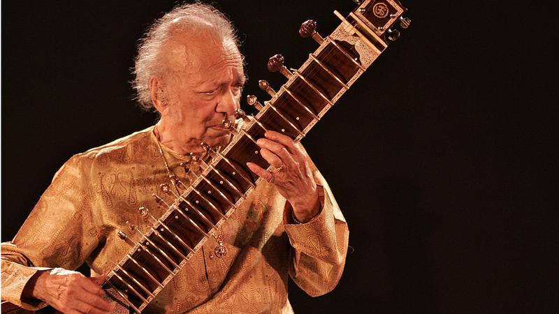 Indian sitar maestro Ravi Shankar performs at the Dover Lane Music Conference in Kolkata in Feb. 2009.