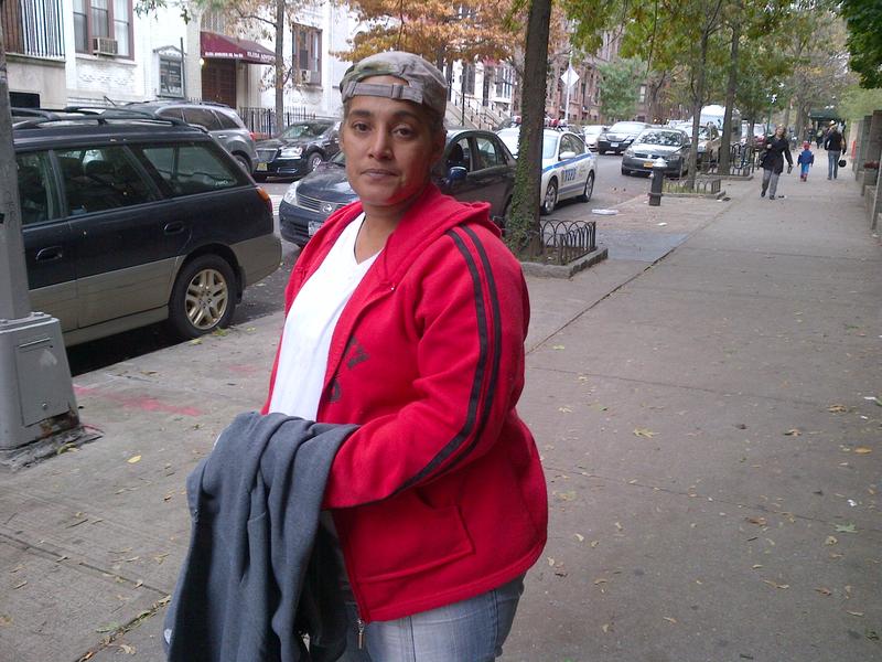 Madeline Ortiz and her husband and three children are staying at M.S. 118 on the Upper West side. They were reside at a homeless shelter on the Lower East Side, which was evacuated.