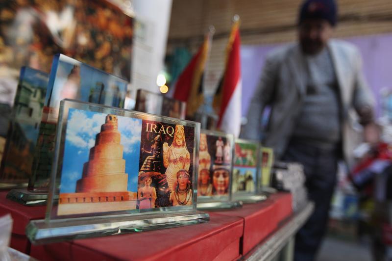 A vendor sells Iraq postcards on December 9, 2011 in Baghdad, Iraq. Iraq is transitioning nearly nine years after the 2003 U.S. invasion and subsequent occupation.