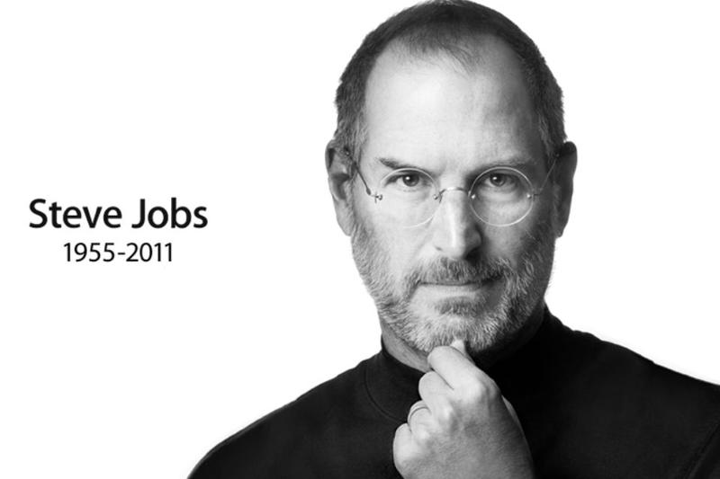 A screenshot from Apple's homepage after the announcement of Steve Jobs' death.