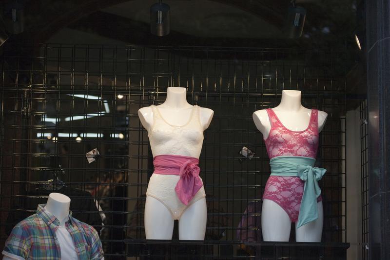 An American Apparel window display from August 2011.