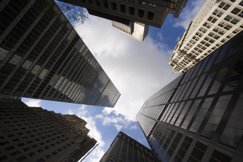 The view from Wall Street, New York