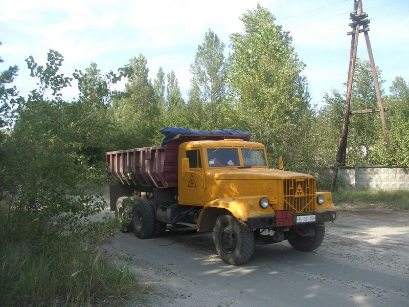 Truck for transporting nuclear material, photographed in the Chernobyl exclusion zone