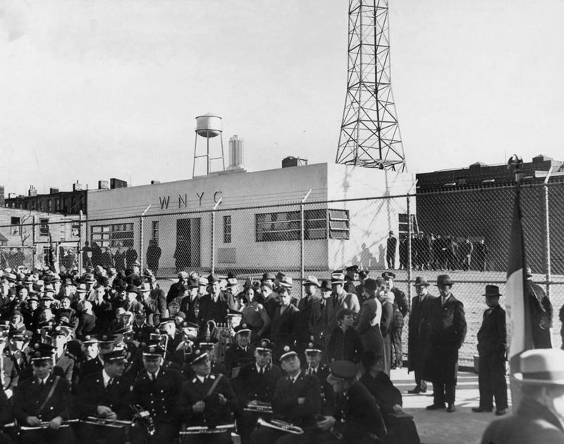 WNYC's Greenpoint, Brooklyn transmitter on opening day, October 31, 1937.