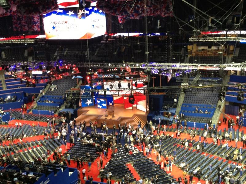 The convention floor at the 2012 RNC