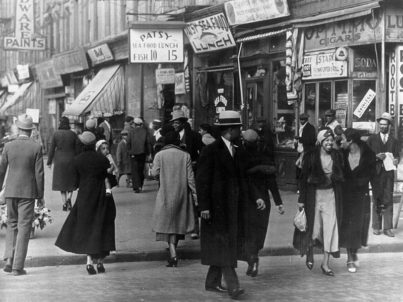 A scene from Harlem in the 1920s