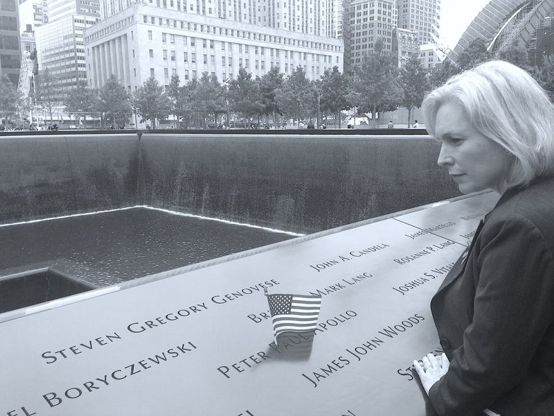 U.S. Senator Kirsten Gillibrand at the 9/11 Memorial.