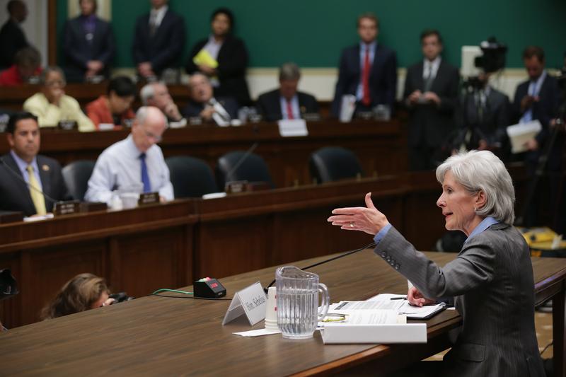 Health and Human Services Secretary Kathleen Sebelius testifies before the House Energy and Commerce Committee about the troubled launch of the Healthcare.gov website.