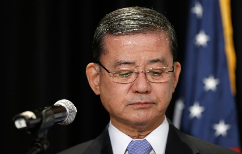 Secretary of Veterans Affairs Eric Shinseki addresses the National Coalition for Homeless Veterans Thursday in Washington, DC.