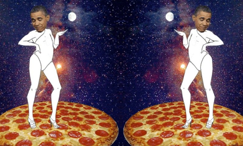 Beyoncé Obama Dancing on Pizza