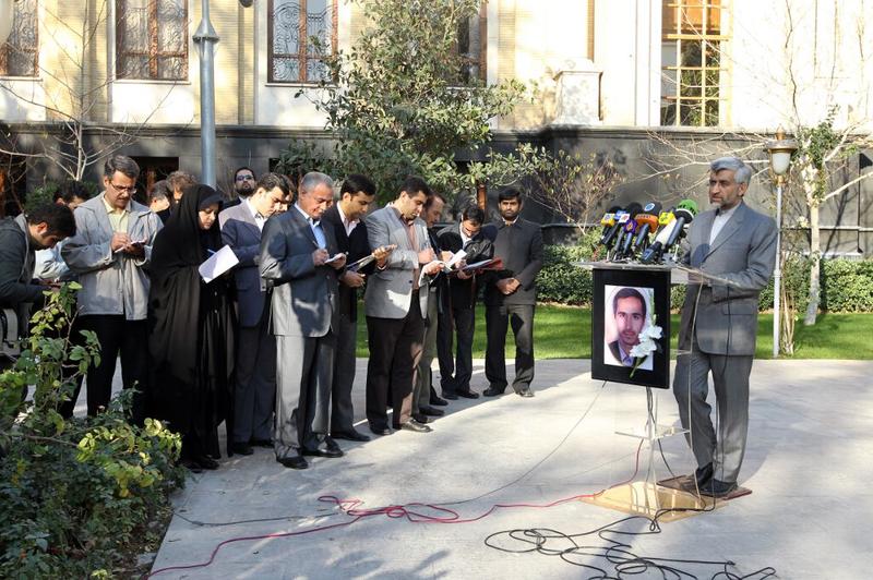Iran's top nuclear negotiator Saeed Jalili speaks during a press conference in Tehran on December 4, 2010.