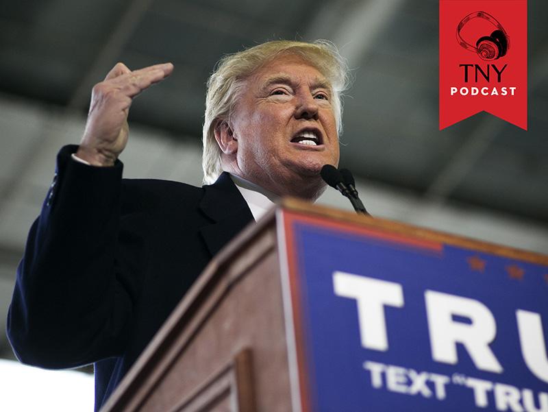 COLUMBUS, OH: Republican presidential candidate Donald Trump speaks at a rally held at Signature Flight Hangar in Columbus, Ohio on Tuesday, March 1, 2016.
