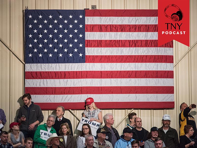 CONCORD, NC - MARCH 7: Donald Trump supporters wait for the arrival of the Republican presidential candidate at a campaign rally March 7, 2016 in Concord, North Carolina. The North Carolina Republican