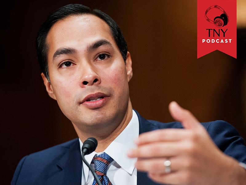 UNITED STATES - JUNE 17: San Antonio Mayor Julian Castro testifies at a Senate Banking, Housing and Urban Affairs Committee hearing in Dirksen Building on his nomination to be Secretary of Housing an