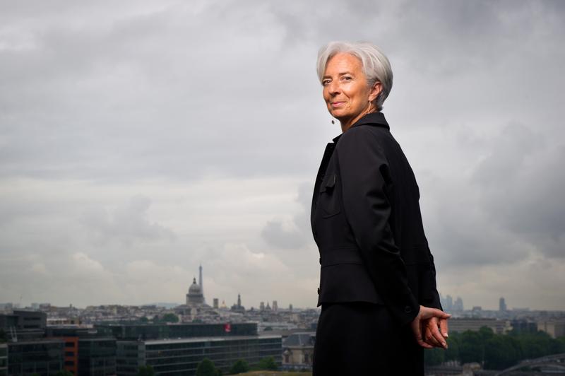 French Economy Minister Christine Lagarde, 55, candidate for the head of International Monetary Fund (IMF), poses on the heliport of her ministry, on June 14, 2011 in Paris.