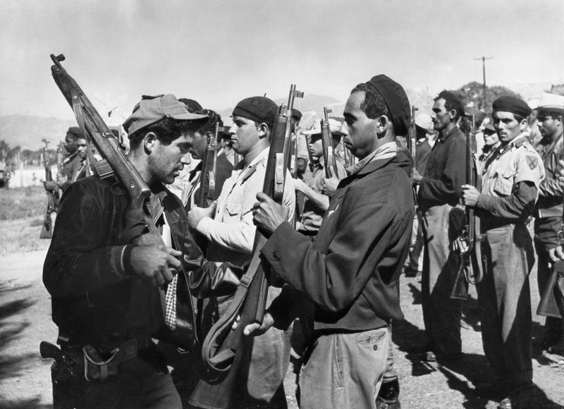 Bay of Pigs, 1961. A group of Cuban militiamen.