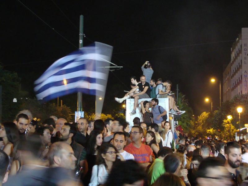 Greek Referendum: OXI/NO Demonstration, Syntagma Square, Athens.
