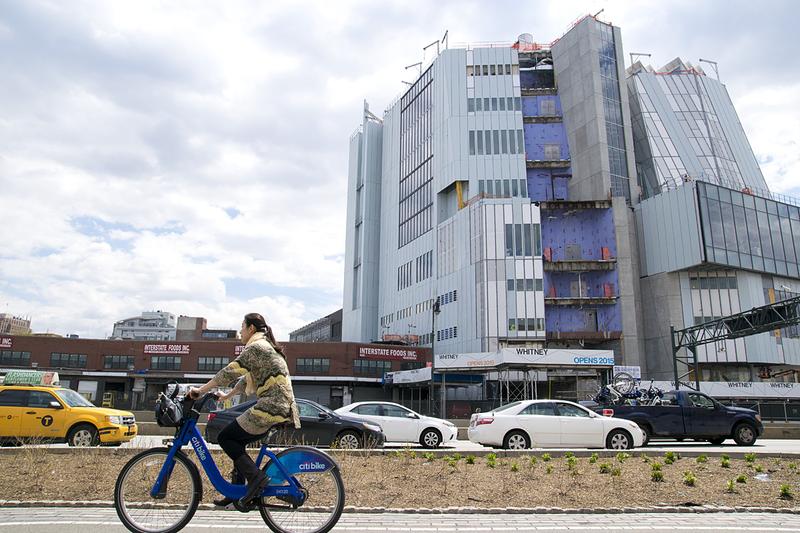 The new Whitney Museum of American Art, designed by Renzo Piano, as seen from across the Westside Highway in lower Manhattan.