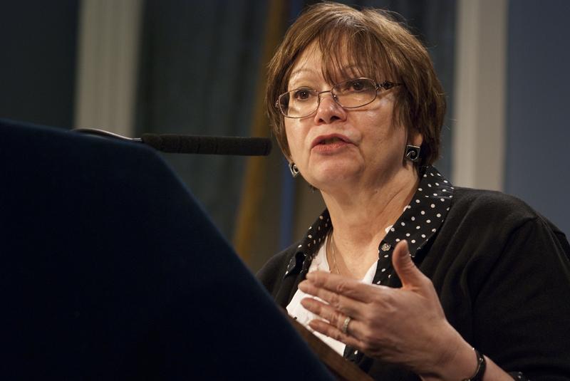 Gladys Carrion, commissioner of the Administration for Children's Services, speaks at a press conference at City Hall on Jan. 17, 2014.