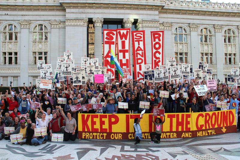 Sept. 13, 2016: A protest against the Dakota Access Pipeline in Oakland, California.