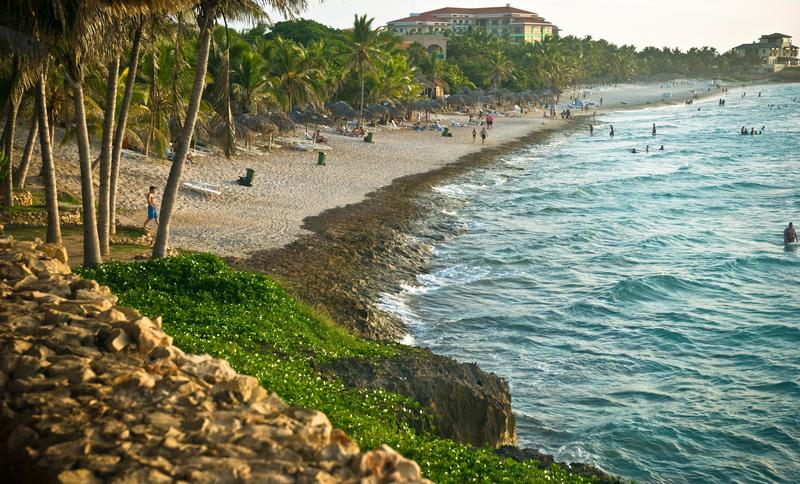 General view of Varadero beach, in the Cuban province of Matanzas, taken on August 21, 2010.