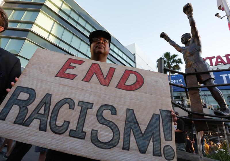 Demonstrators Protest Racist Comments Made By L.A. Clippers Owner Donald Sterling