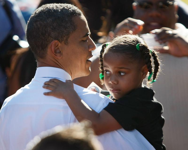 Then-Senator Barack Obama during a campaign event Las Vegas, Nevada in October, 2008