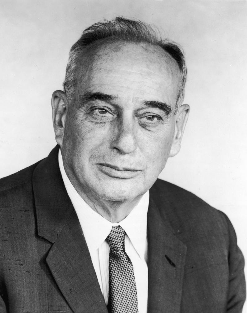 New York City parks department commissioner and World's Fair president Robert Moses (1888 - 1981), circa 1950.
