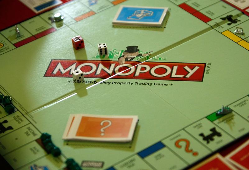 A Monopoly game is seen during the Monopoly U.S. National Championship tournament at Union Station April 15, 2009 in Washington, DC.
