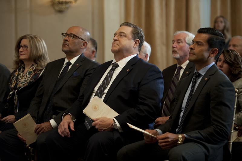 Clark Johnson, John Goodman, and Clark Johnson in Garry Trudeau's <em>Alpha House</em>