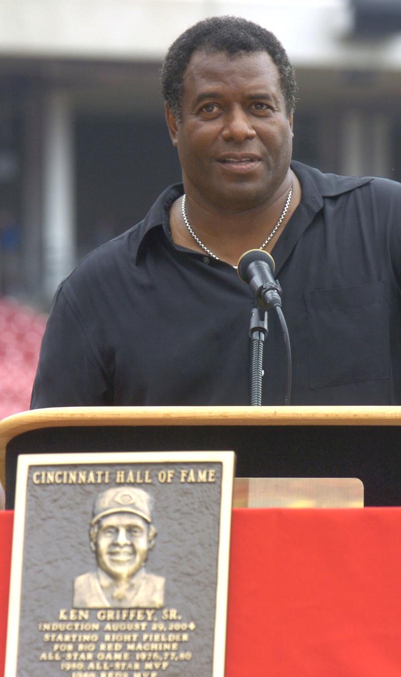 Ken Griffey, Sr., at the Cincinnati Hall of Fame