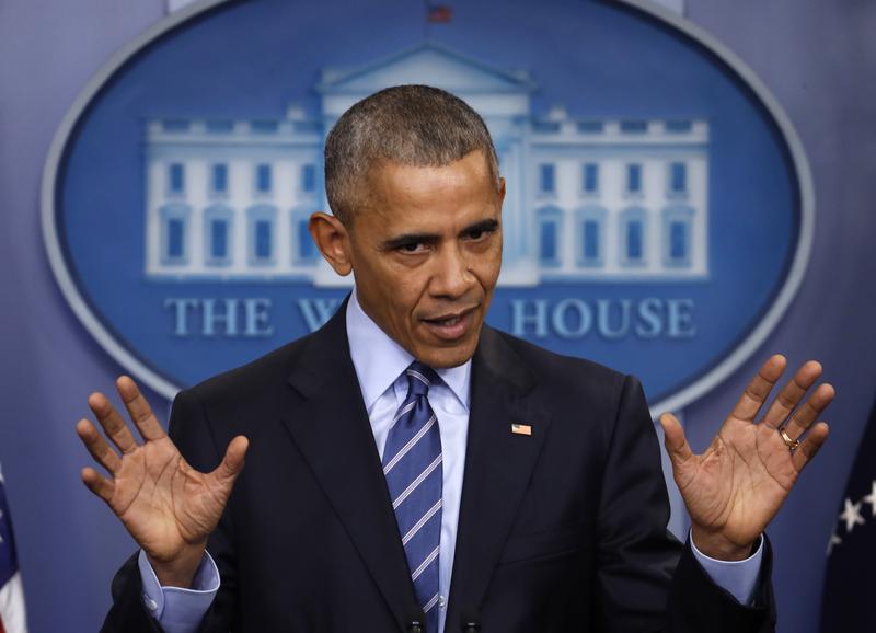 In this Friday, Dec. 16, 2016, file photo, President Barack Obama speaks during a news conference in the briefing room of the White House in Washington.